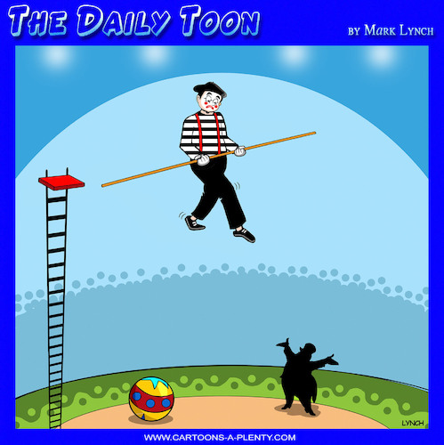 Cartoon: Mime circus (medium) by toons tagged mimes,tightrope,circus,acts,mimes,tightrope,circus,acts