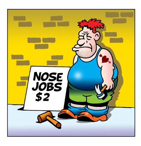 Cartoon: nose job (medium) by toons tagged cosmetic,surgery,botox,collegen,nose,job,plastic,surgeon,medical,doctor