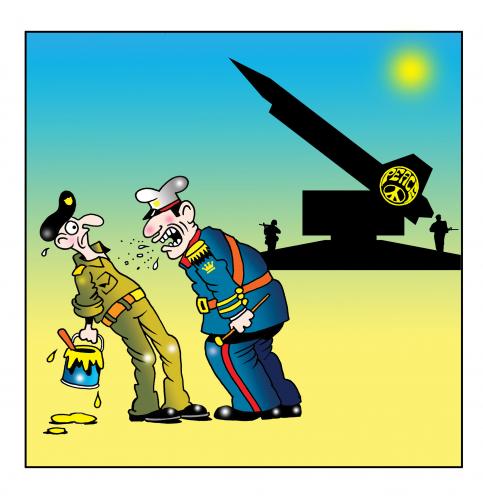 Cartoon: peace bomb (medium) by toons tagged disarmament,nuclear,weapons,military,power,tanks,rockets,peace,movement,sign