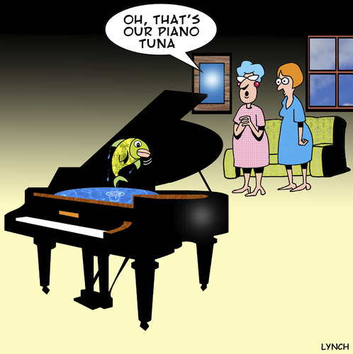 Cartoon: Piano Tuna (medium) by toons tagged piano,music,fish,tuner