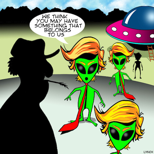 Cartoon: Planet Trump (medium) by toons tagged donald,trump,aliens,hair,donald,trump,aliens,hair