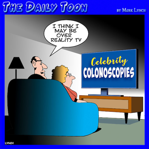 Cartoon: Reality tv (medium) by toons tagged colonoscopy,reality,television,medical,procedure,colonoscopy,reality,television,medical,procedure