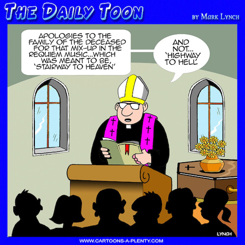 Requiem music (medium) Cartoon: Requiem music (medium) by toons tagged funeral,dirge,mixup,stairway,to,heaven,highway,hell,funeral,dirge,mixup,stairway,to,heaven,highway,hell