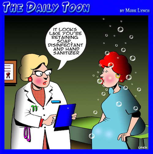 Cartoon: Retaining water cartoon (medium) by toons tagged coronavirus,soap,disinfectant,wash,your,hands,hand,sanitizer,doctors,female,doctor,coronavirus,soap,disinfectant,wash,your,hands,hand,sanitizer,doctors,female,doctor