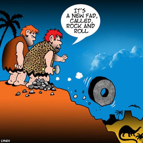 Cartoon: Rock and Roll (medium) by toons tagged rock,and,roll,pop,music,caveman,the,wheel,prehistoric,dinosaurs,fads,rock,and,roll,pop,music,caveman,the,wheel,prehistoric,dinosaurs,fads