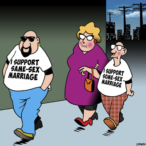 Cartoon: Same sex marriage (medium) by toons tagged same,marriage,henpecked,equality,same,sex,marriage,henpecked,equality
