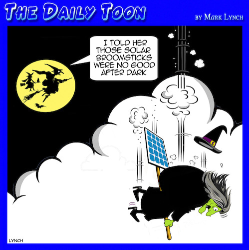 Cartoon: Solar power (medium) by toons tagged solar,panels,witches,solar,panels,witches