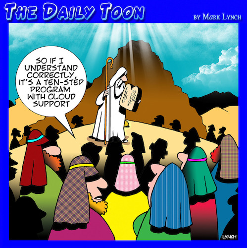 Cartoon: Ten commandments (medium) by toons tagged moses,ten,commandments,carved,in,stone,step,program,moses,ten,commandments,carved,in,stone,step,program
