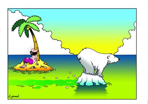 Cartoon: the big melt (medium) by toons tagged environment,ecology,greenhouse,gases,pollution,earth,day