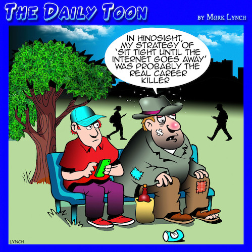 Cartoon: The internet (medium) by toons tagged business,decisions,broke,business,decisions,broke