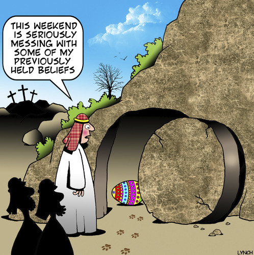 Cartoon: The Resurrection (medium) by toons tagged easter,the,resurrection,apostles,life,after,death,bunny,eggs,religious,beliefs,easter,the,resurrection,apostles,life,after,death,bunny,eggs,religious,beliefs