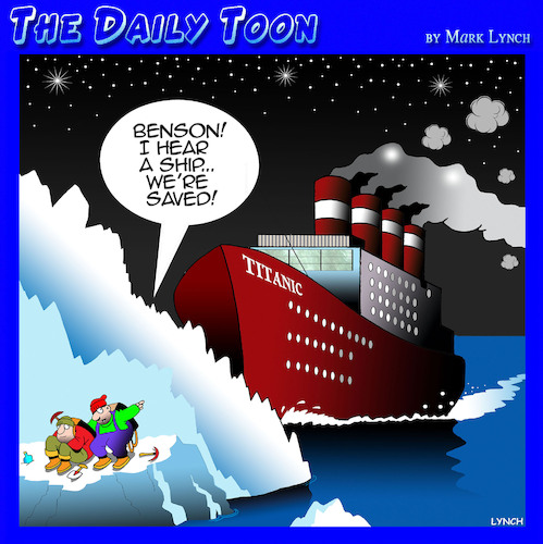 Cartoon: Titanic (medium) by toons tagged marooned,saved,the,titanic,marooned,saved,the,titanic