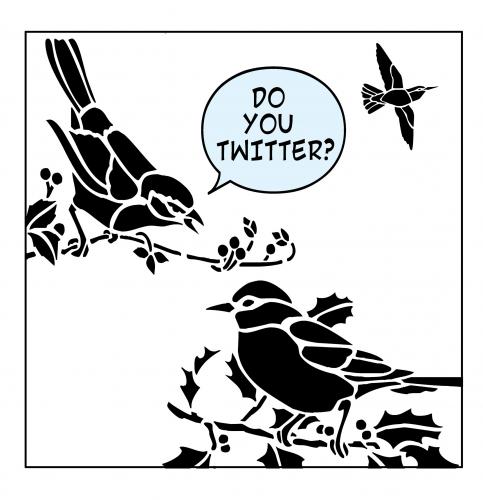 Cartoon: twitter (medium) by toons tagged twitter,comunications,mail,mobile,phones,gen,latest,craze,self,absorbed
