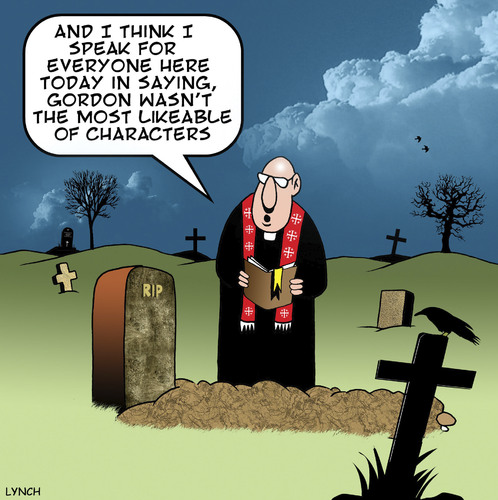 Cartoon: Unpopular (medium) by toons tagged funerals,unpopular,unliked