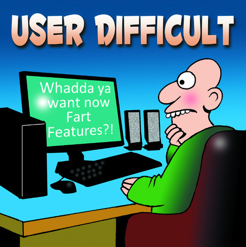 Cartoon: User Difficult (medium) by toons tagged farting,computersfacebook,social,networking,laptop,crude,rude,insults,user,friendly,google,search,engine,internet,online