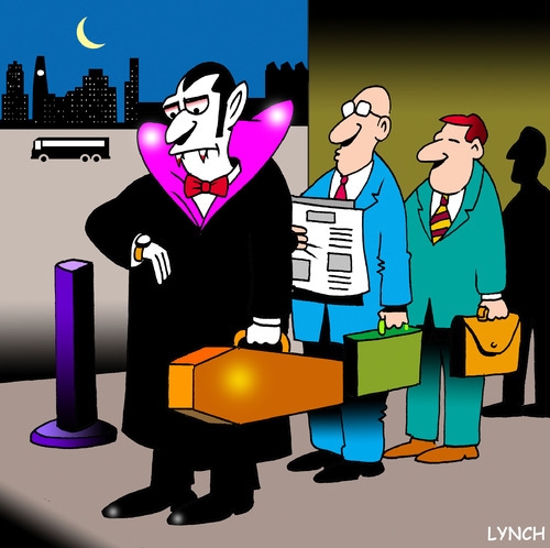 Cartoon: vampires briefcase (medium) by toons tagged vampires,undead,twighlight,coffin
