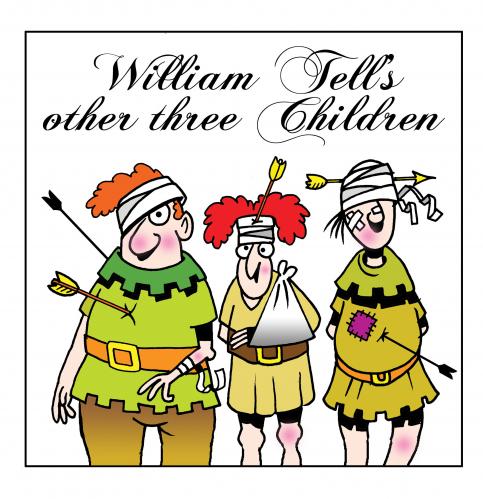 Cartoon: William Tell (medium) by toons tagged william,tell,archery,medievil
