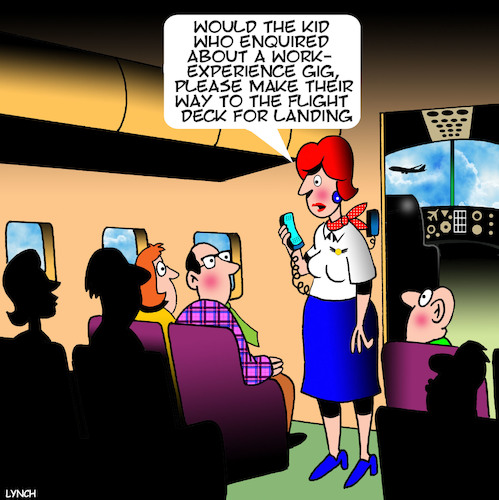 Cartoon: Work experience (medium) by toons tagged work,experience,pilot,flight,deck,aviation,attendant,airline,passengers,crew,work,experience,pilot,flight,deck,aviation,attendant,airline,passengers,crew