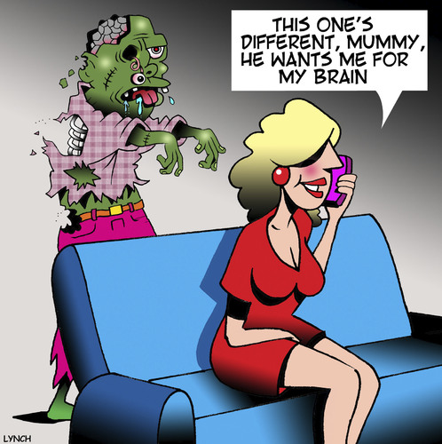 Cartoon: Zombie (medium) by toons tagged zombies,boyfriend,brainy,girls,zombies,boyfriend,brainy,girls