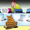 Cartoon: A mouse (small) by toons tagged cats,mice,mouse,laptops,computers,ipad,tablet