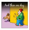 Cartoon: and then one day (small) by toons tagged rabbits,foot,good,luck,hares,superstition,animals,bad