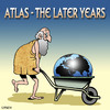 Cartoon: Atlas (small) by toons tagged atlas,planets,earth,mythical,character,strenghth,weifghtlifting
