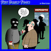 Cartoon: Bank robber (small) by toons tagged queues,bank,robber,ski,mask,armed,robbery,banks