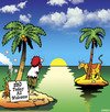 Cartoon: BBQ Today (small) by toons tagged desert island cows bar que bovine farm animals cattle party