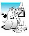 Cartoon: cancelled (small) by toons tagged polar,bears,arctic,melting,endangered,species,fur,animals,environment,ecology,greenhouse,gases,pollution,earth,day