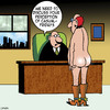 Cartoon: Casual Friday (small) by toons tagged casual,fridays,nudity,cowboy,boots,spurs,kinky