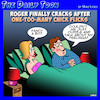 Cartoon: Chick flicks (small) by toons tagged not,in,the,mood,married,sex,lovemaking,fancy,bit,emotions