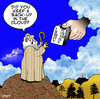 Cartoon: Cloud back up (small) by toons tagged ten,commandments,moses,cloud,storage,external,hard,drive,computers