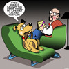 Cartoon: Dog chasing tail (small) by toons tagged dogs,psychiatrist,chasing,your,tail,talking,dog,life,lacks,purpose