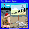 Cartoon: Evolution (small) by toons tagged evolving,neanderthals,stone,age,ice,direction,sign