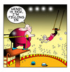 Cartoon: filling in (small) by toons tagged circus,trapeze,illness,entertainment,bungee,fat,obese