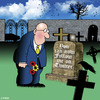 Cartoon: follow me (small) by toons tagged twitter,facebook,social,networks,email,text,mobile,phone,gravesite,cemetary,death,afterlife