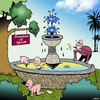 Cartoon: Fountain of Youth (small) by toons tagged peeing,fountain,of,youth,babies,anti,ageing