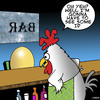 Cartoon: Identification (small) by toons tagged under,age,drinking,chicken,and,egg,bars,pubs