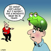 Cartoon: insect repellent (small) by toons tagged frogs,toads,mosquito,insects,flys