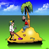 Cartoon: Metal detector (small) by toons tagged metal,detector,desert,island,stranded,searching,for,money,lst
