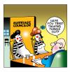 Cartoon: mime marriage (small) by toons tagged marriage,councilor,mimes,performance,theartre,relationships,street,performer,love,divorce