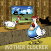 Cartoon: Mother Clucker (small) by toons tagged chickens,mother,clucker,baby,bjorn,prams,fucker,farmyard,animals,swearing,motherhood,pregnant