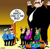 Cartoon: Mr Big (small) by toons tagged crime criminals police robbery mr big banks organized jail guns burglar stealing gangs