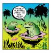 Cartoon: my pad (small) by toons tagged frogs,toads,swamps,relationships,dating,love,fauna,flowers