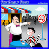 Cartoon: N o smoking (small) by toons tagged mime,artist,cafe,smoking,mimes