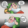 Cartoon: Obesity (small) by toons tagged diagnosis,fat,patient,results,terminal,illness