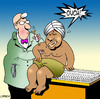 Cartoon: ouch (small) by toons tagged swami,needles,injection,doctors,medical,indian