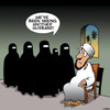 Cartoon: Polygamy (small) by toons tagged unfaithful,burka,burqa,polygamy,many,wives,islam