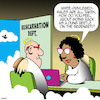 Cartoon: Reincarnation (small) by toons tagged privileged,white,mail,reincarnated,heaven,angels