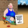 Cartoon: Ripped jeans (small) by toons tagged fashion,ripped,jeans,chainsaw,latest,fashions